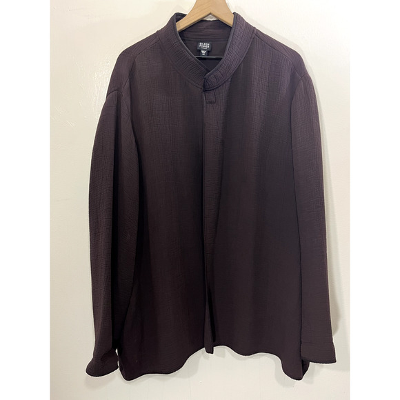 Eileen Fisher Silk Blend Sponge Blazer 3X Jacket Lagenlook Minimalist Boho Brown - Picture 1 of 16